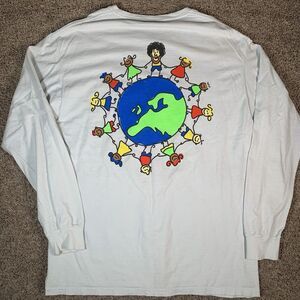 Mens Y2K Lil Dicky‎ Earth Unite Streetwear Rap Graphic Shirt Size L Long Sleeve